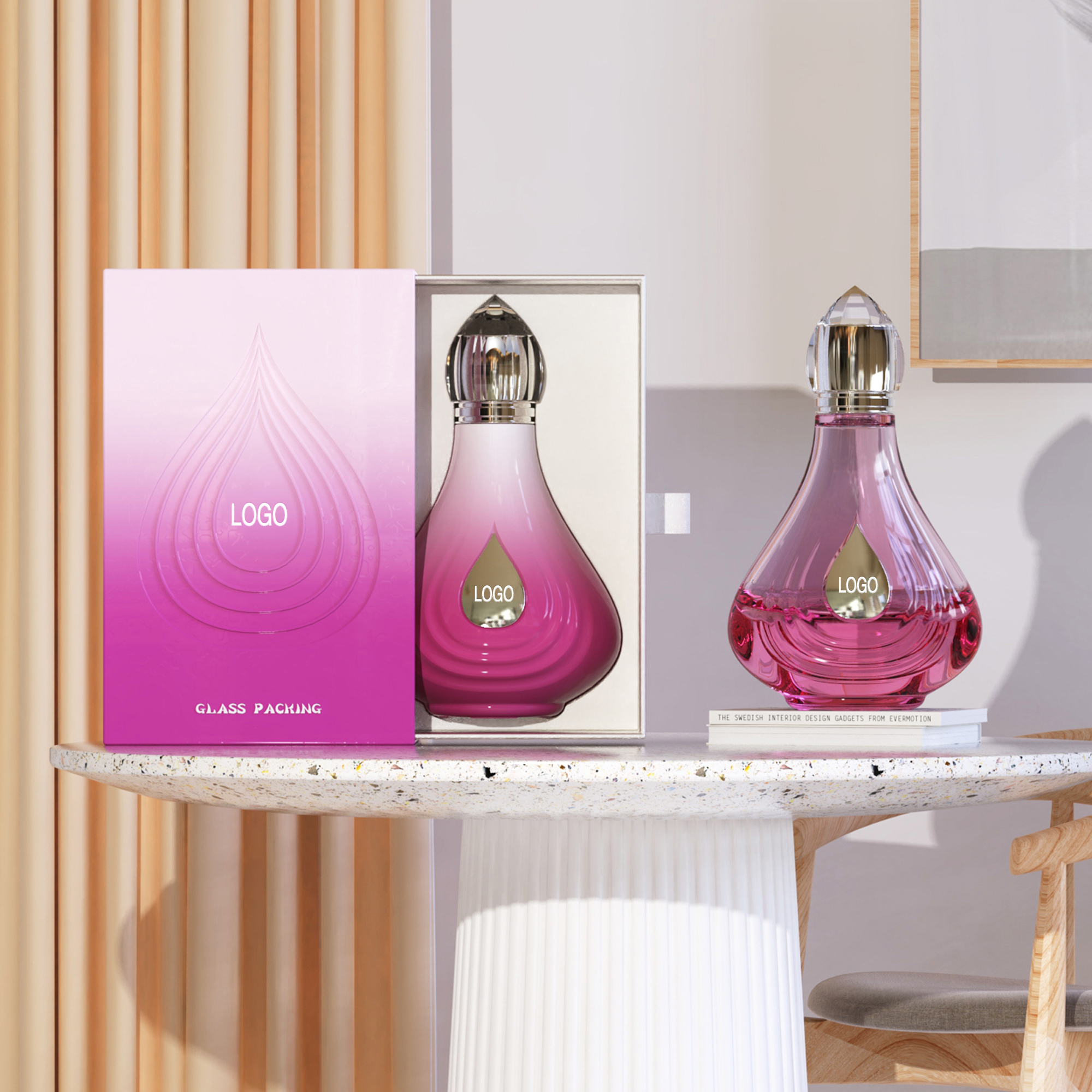 Custom Glass Perfume Bottle With Unique Shape