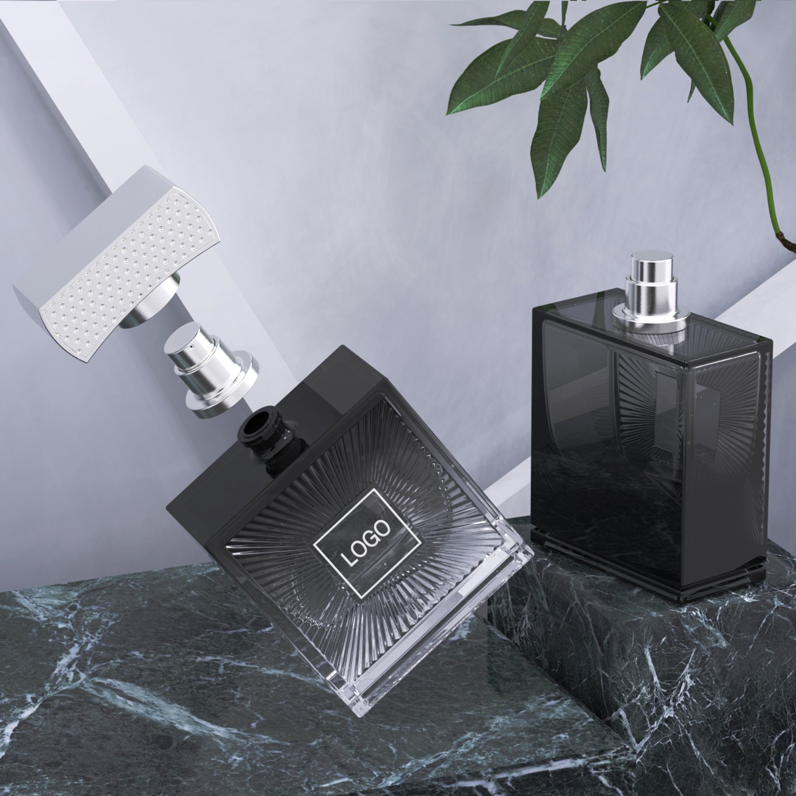 matte glass bottle
