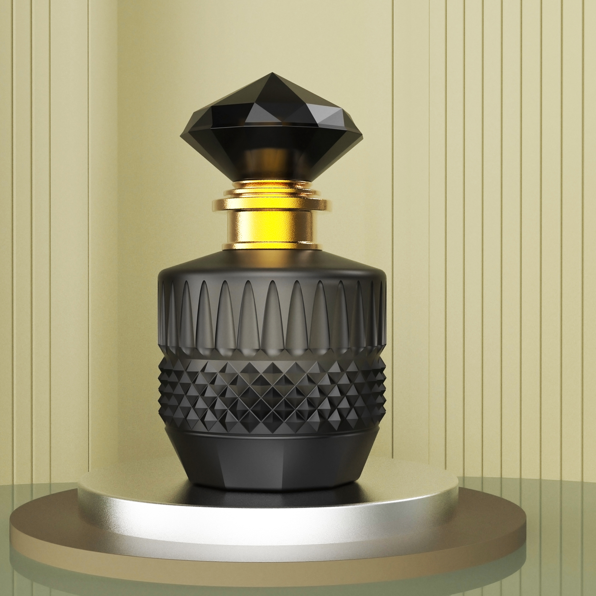 Custom Vintage Style Perfume Bottle With Classic Round Shape