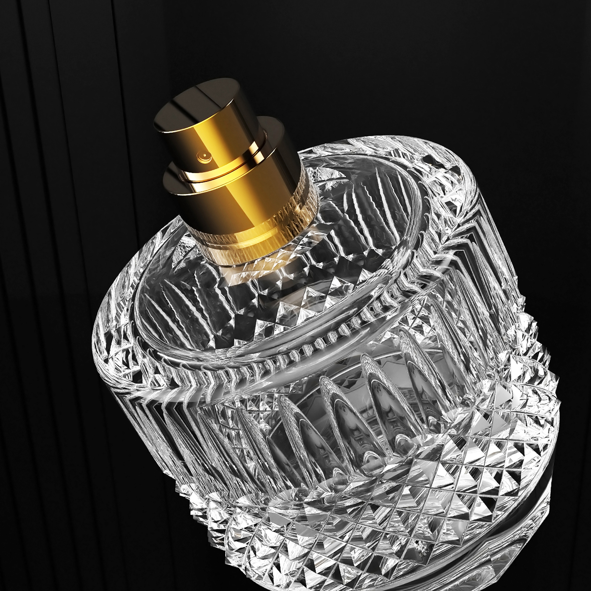 Custom Vintage Style Perfume Bottle With Classic Round Shape