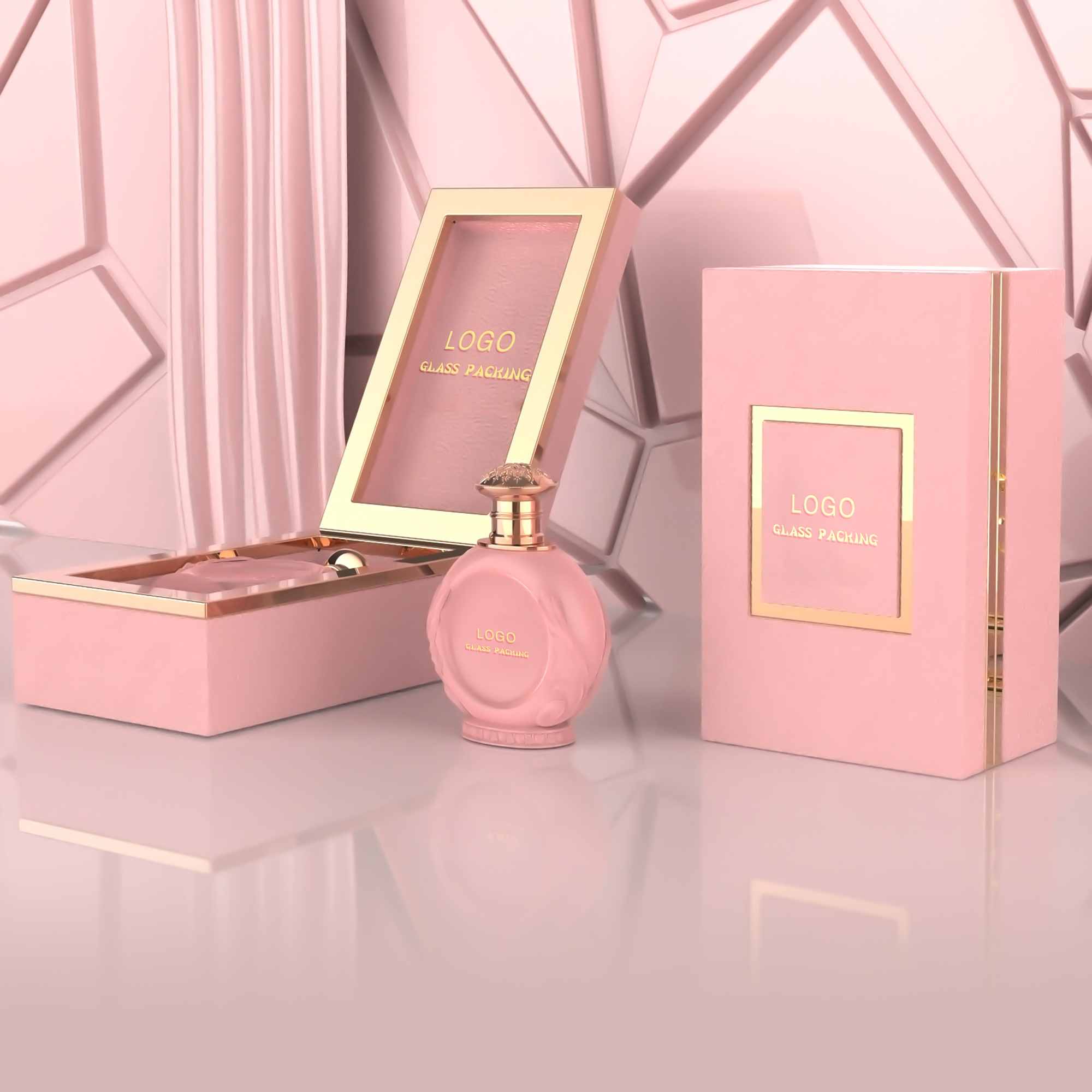 Custom Square Perfume Bottle With Thick Glass