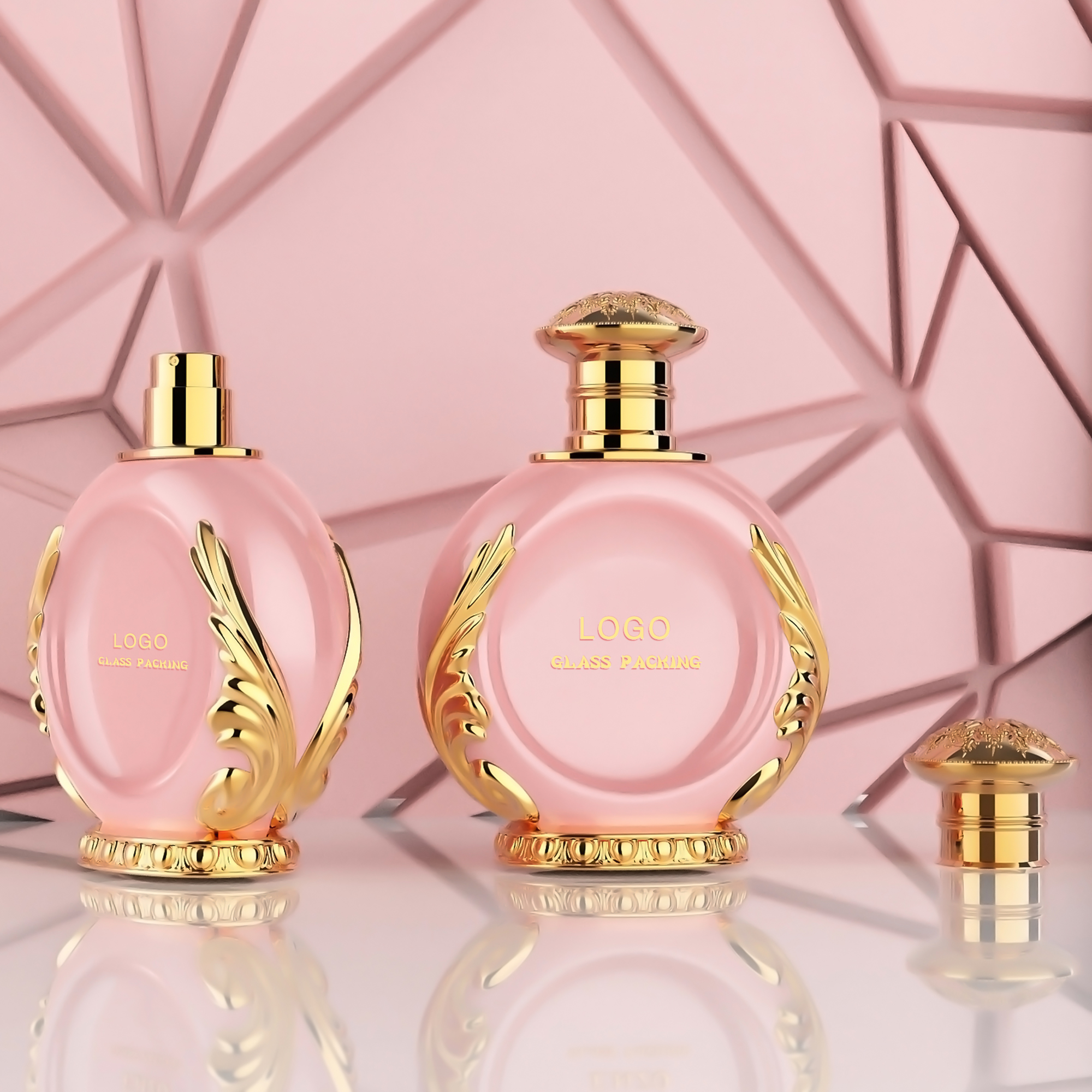 Botella de perfume cuadrada personalizada de vidrio grueso