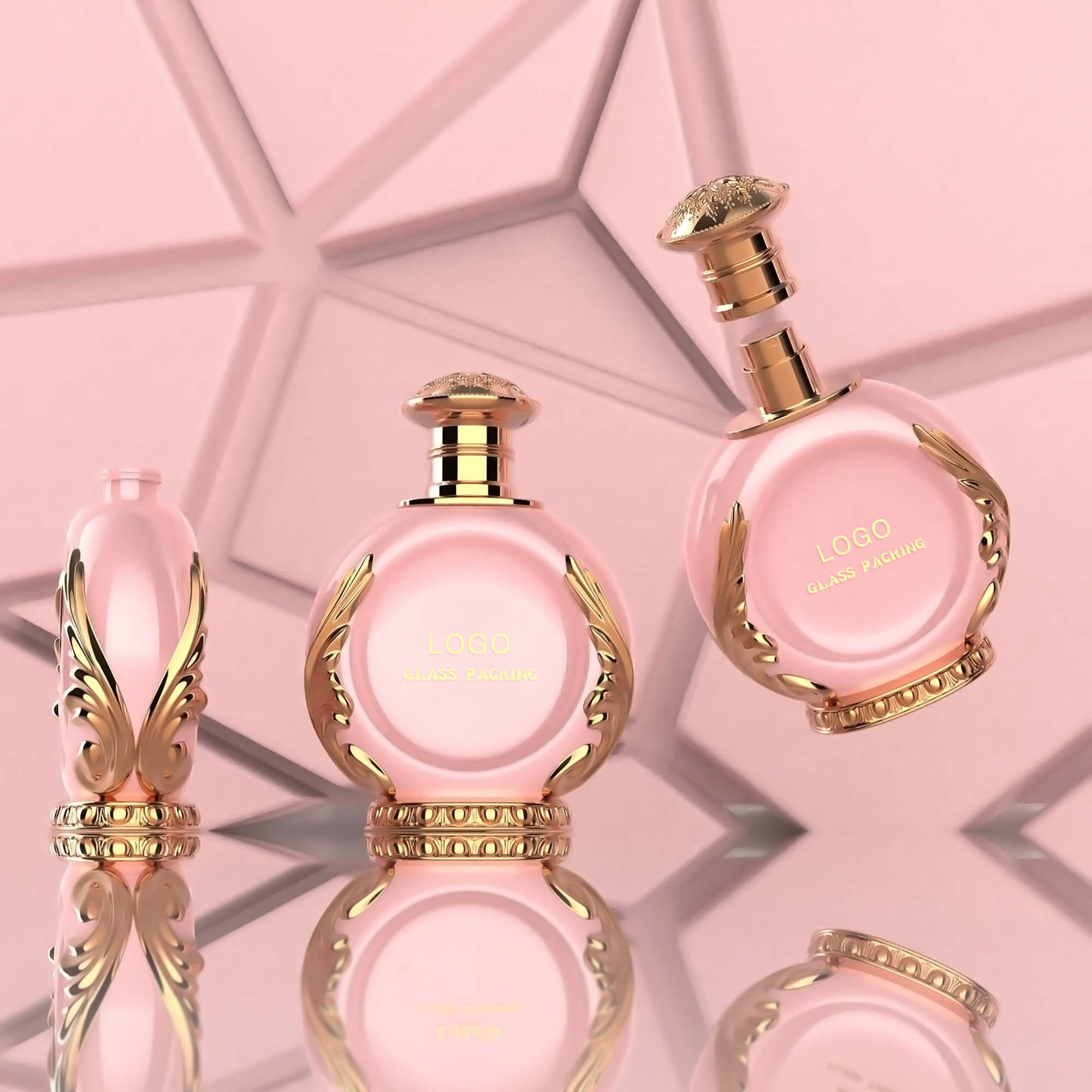 Custom Square Perfume Bottle With Thick Glass