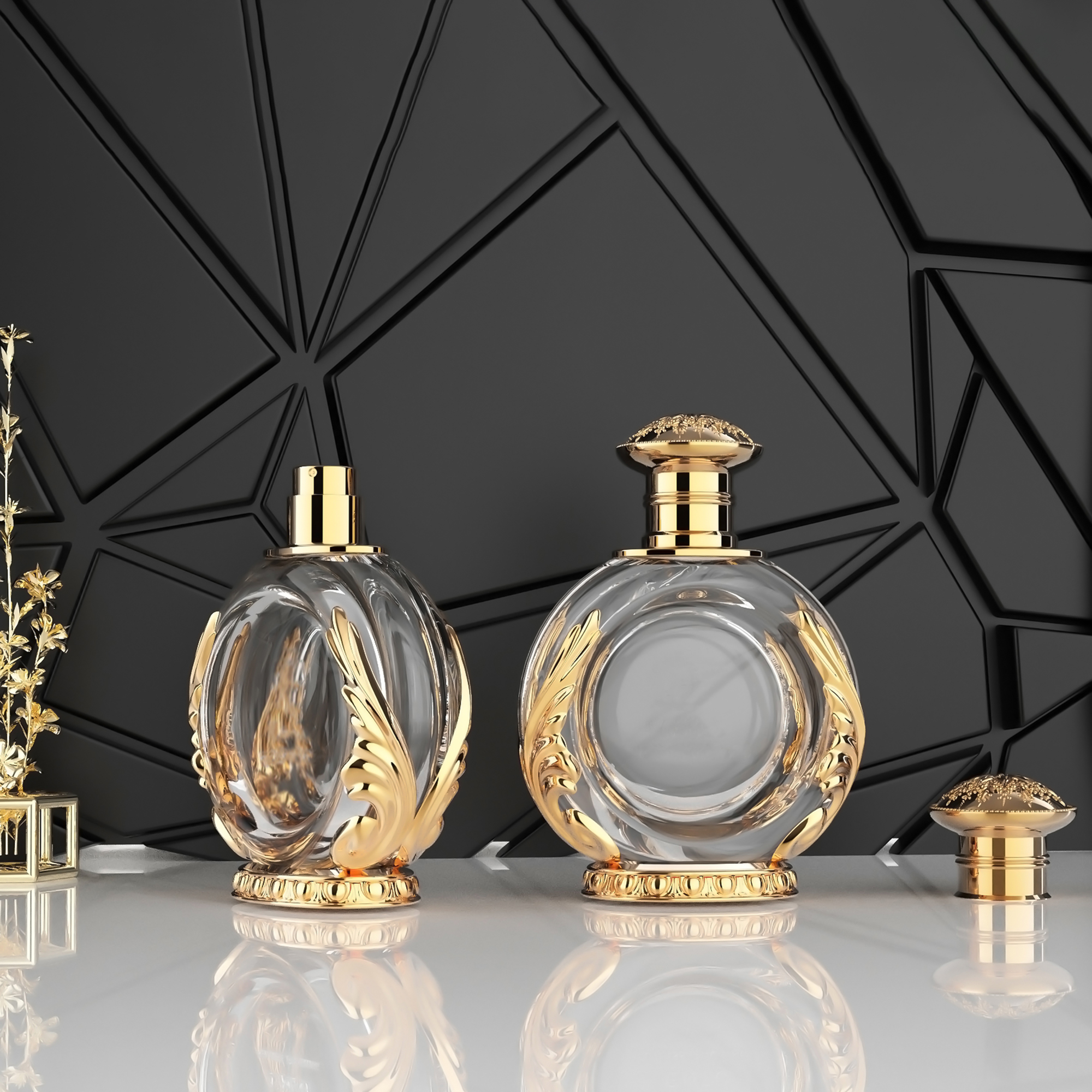 Custom Square Perfume Bottle With Thick Glass
