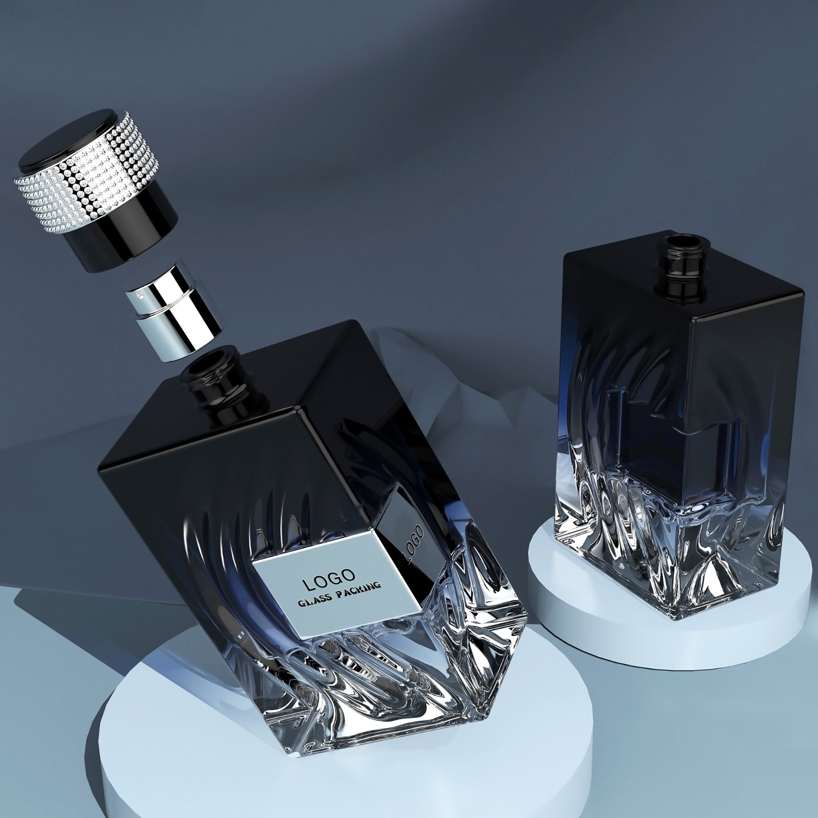 artistic glass bottle