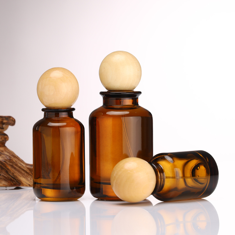 Round Glass Perfume Bottle With Fine Spray