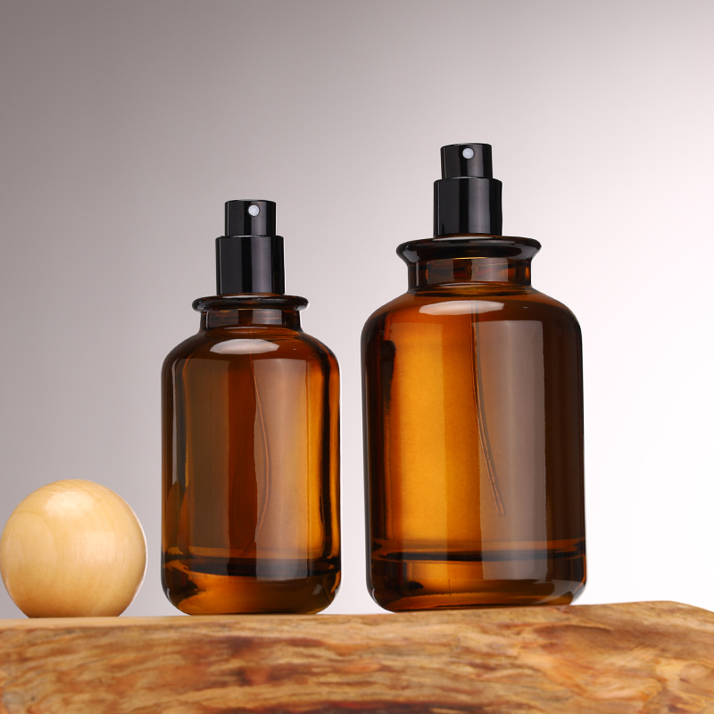 Round Glass Perfume Bottle With Fine Spray