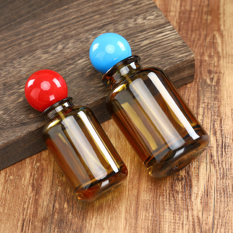 Transparent Round Perfume Bottle With Cap