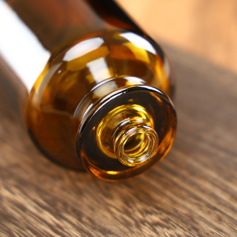 Transparent Round Perfume Bottle With Cap