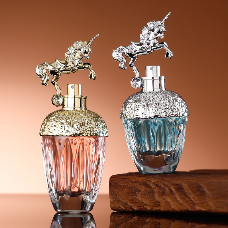 Elegant Round Fragrance Bottle With Atomizer
