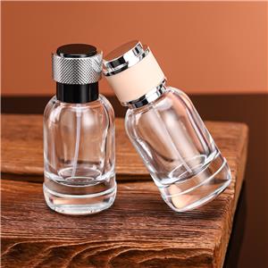 Round Crystal Perfume Bottle With Cap