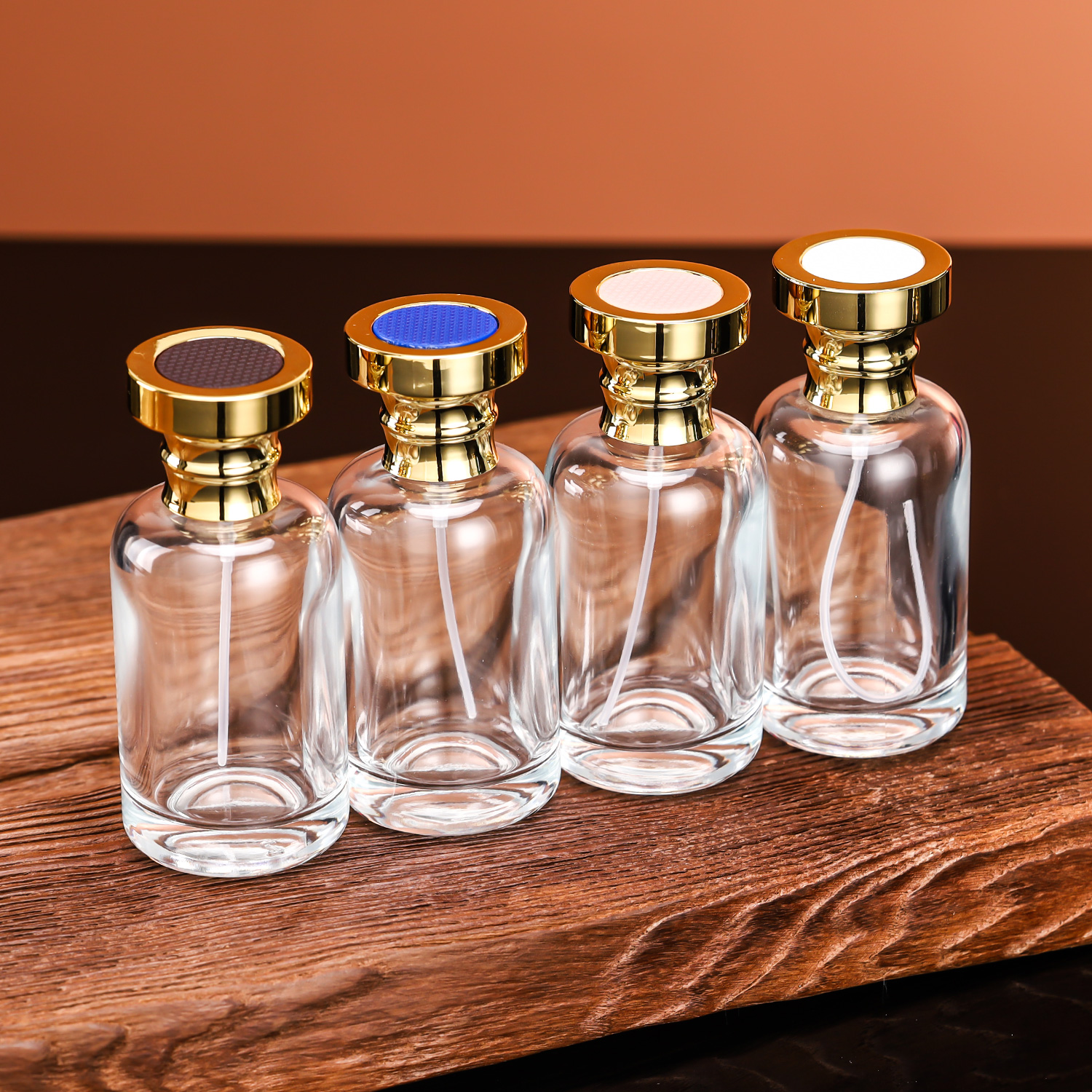 50ml Clear Round Bottle With Decorative Cap