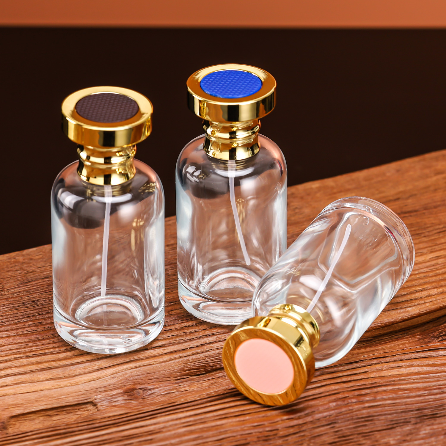 50ml Clear Round Bottle With Decorative Cap