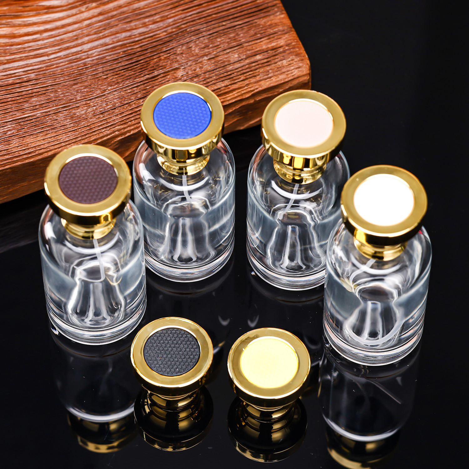50ml Clear Round Bottle With Decorative Cap