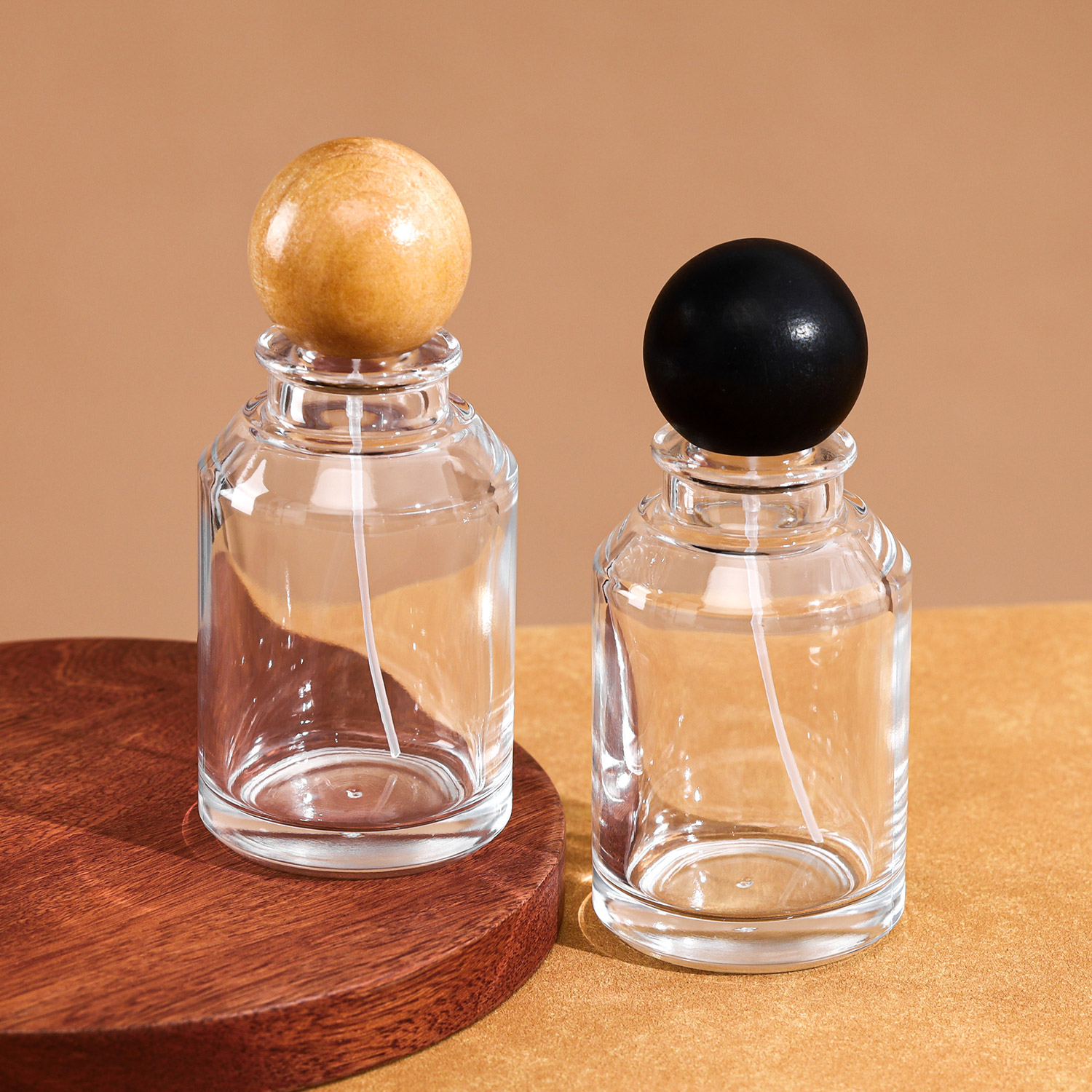 Refillable Round Perfume Glass Bottle 50ml