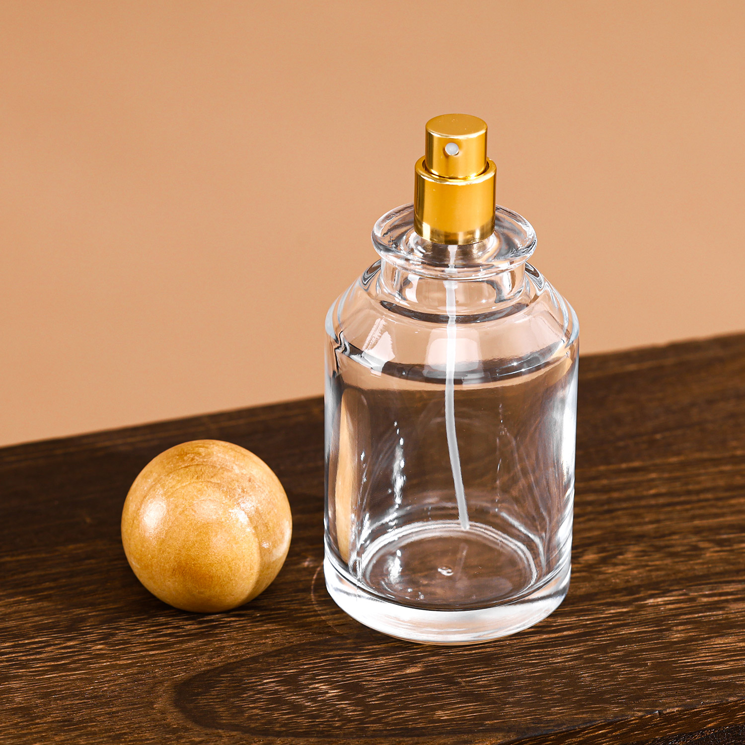 Refillable Round Perfume Glass Bottle 50ml