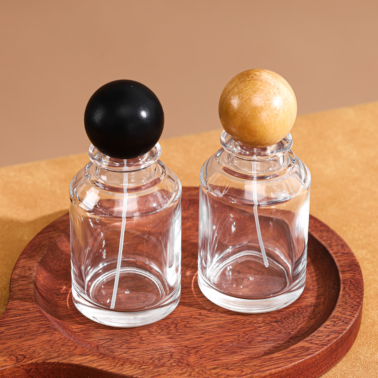 Refillable Round Perfume Glass Bottle 50ml