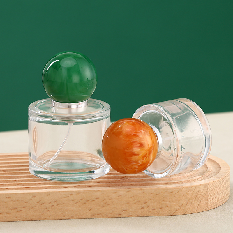 Colored Round Perfume Bottle With Atomizer