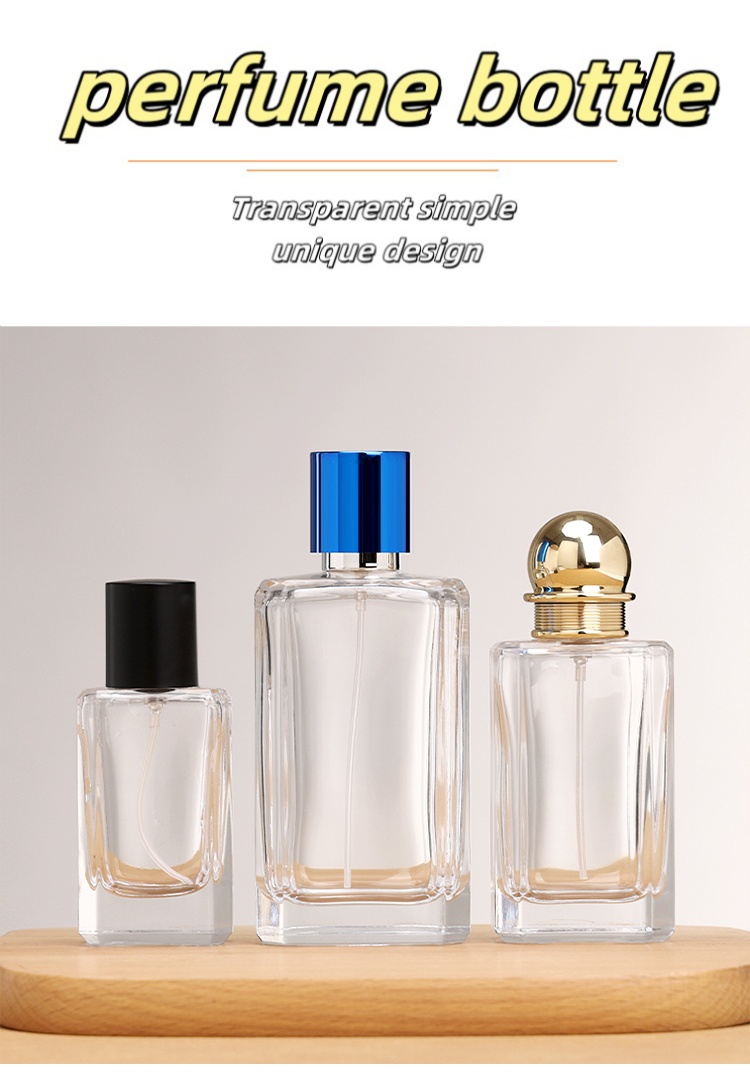 thick square glass perfume bottle