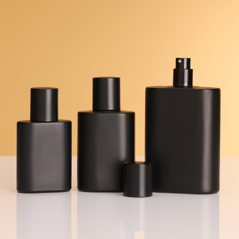 Clear Square Perfume Bottle With Magnetic Cap