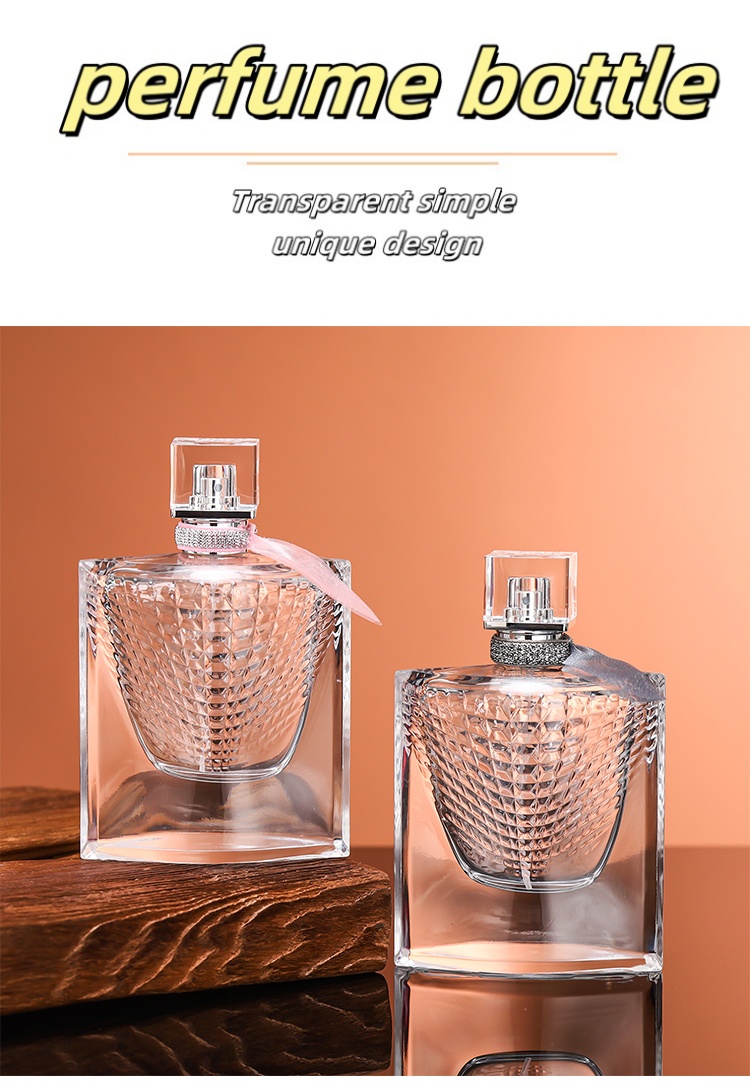 custom square glass perfume bottle
