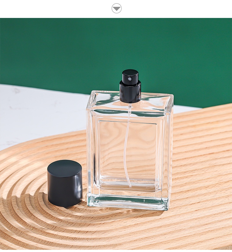 square glass bottle