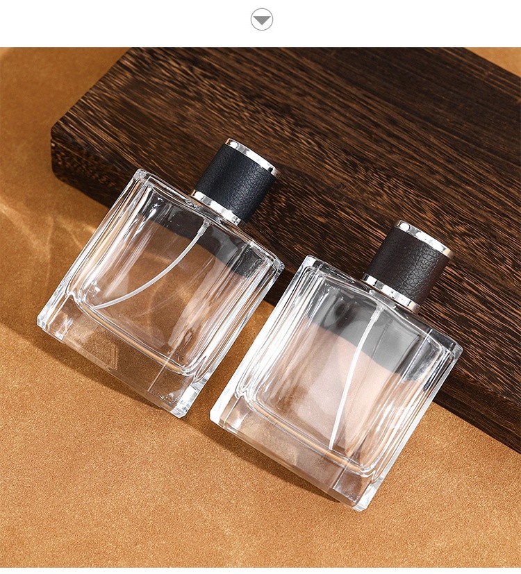 fragrance bottle with square design