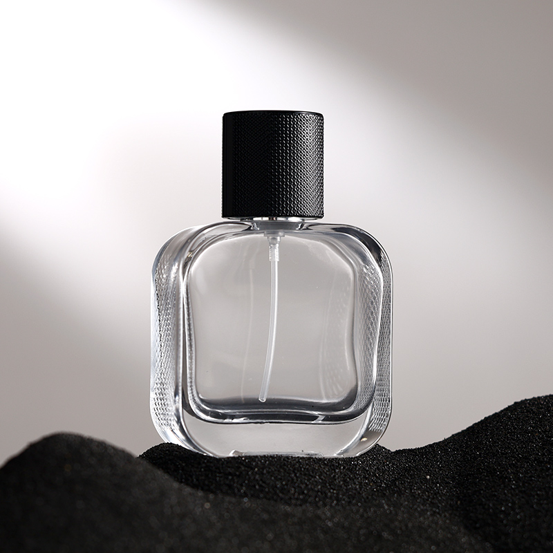 Frosted Square Glass Perfume Bottle With Magnetic Cap
