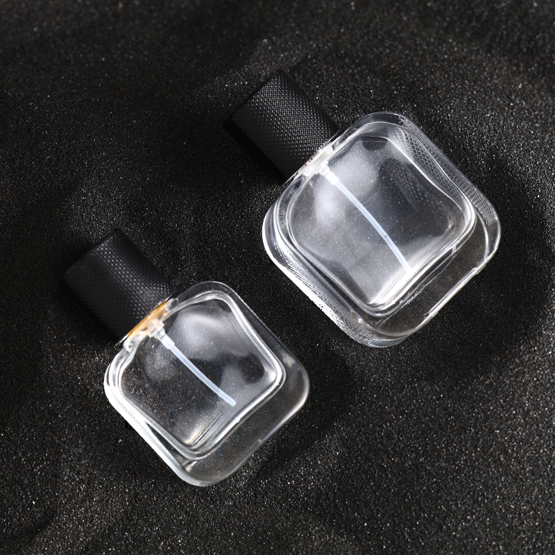 Frosted Square Glass Perfume Bottle With Magnetic Cap