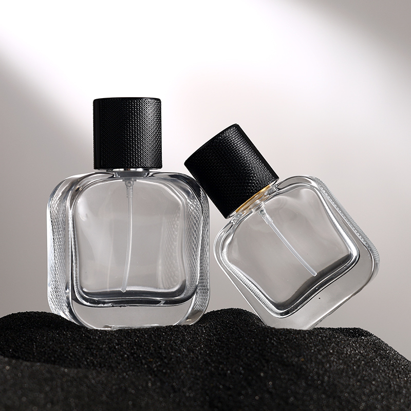 Frosted Square Glass Perfume Bottle With Magnetic Cap