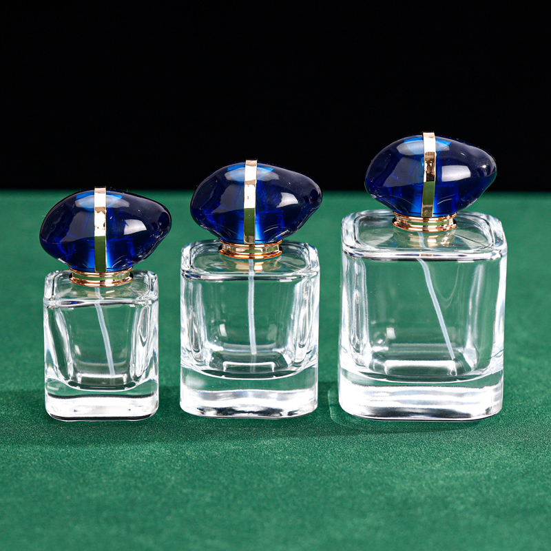Refillable Crystal Style Perfume Bottle With Silver Cap
