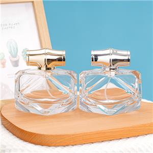 High End Crystal Perfume Bottle With Luxury Faceted Design