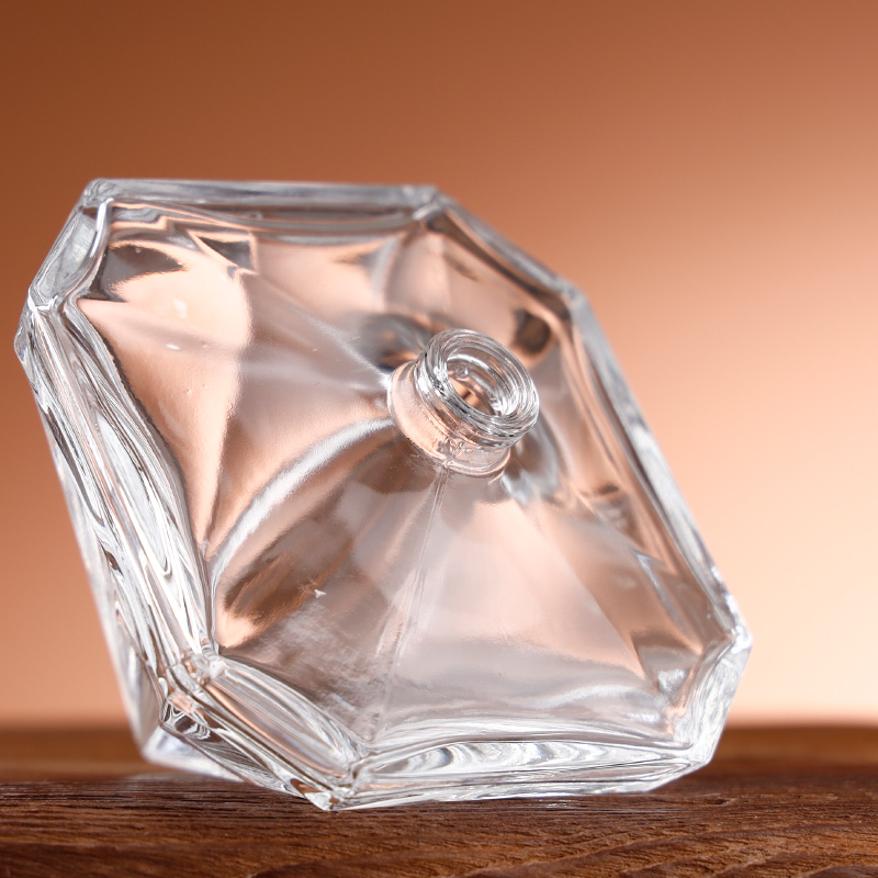Classic Crystal Style Perfume Bottle With Heavy Glass Base