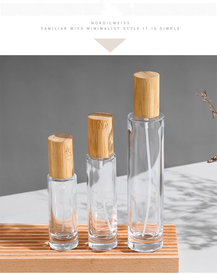 compact glass perfume bottle