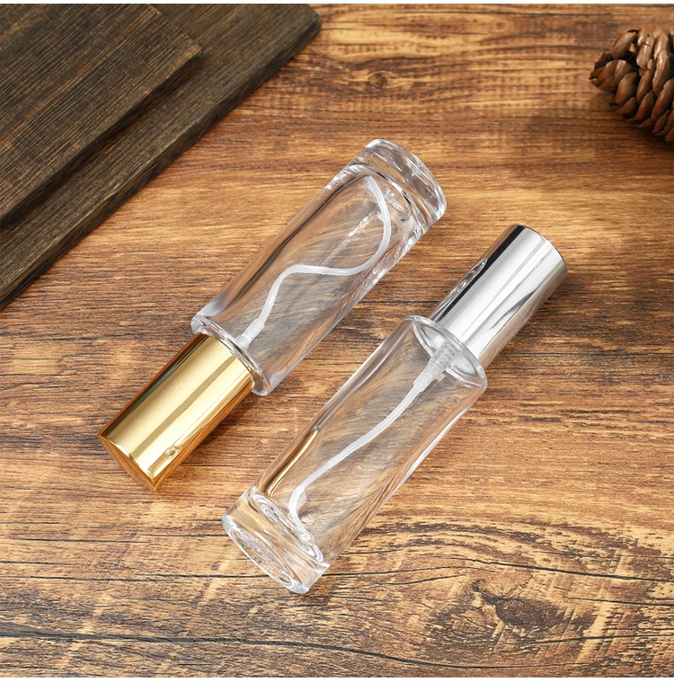 clear glass perfume bottle