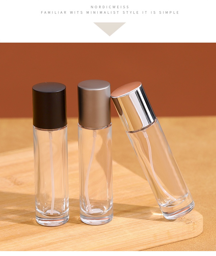 stylish glass perfume bottle