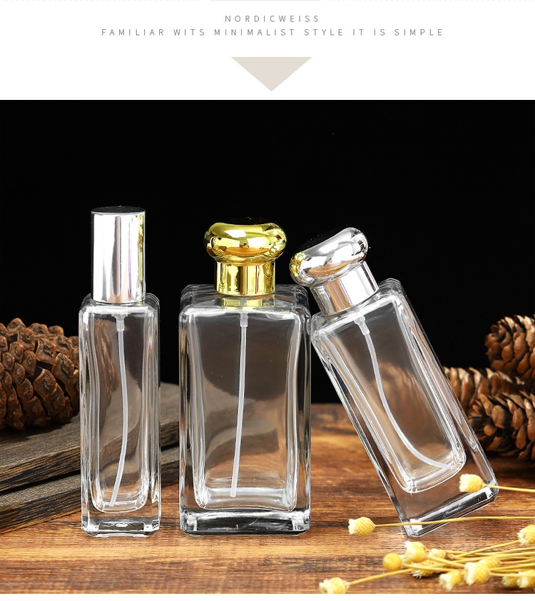 100ml clear glass perfume bottle