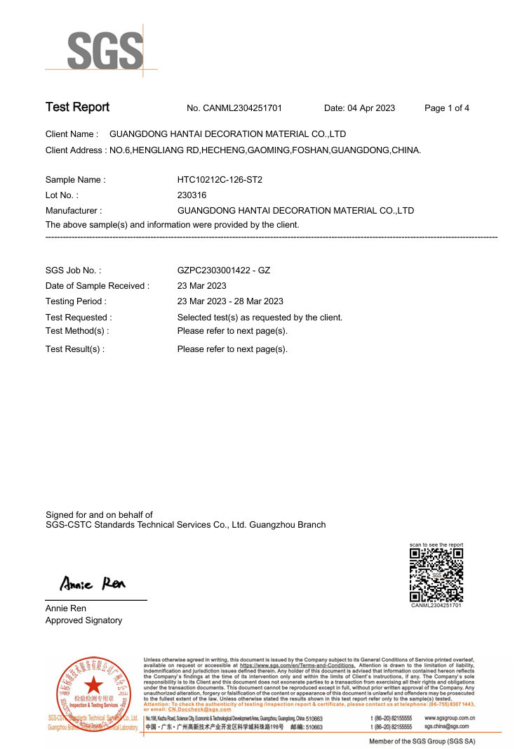 SGS-Heavy Metals Test