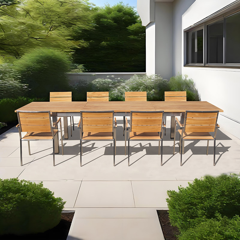 Teak Stainless Steel Garden Table And Chairs Sale