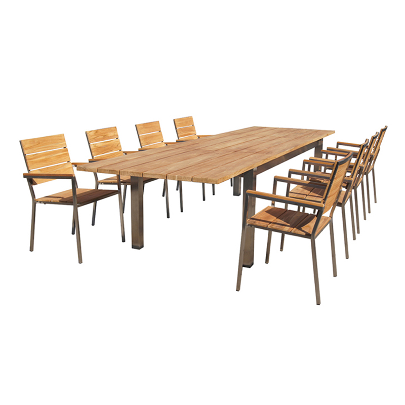Teak Stainless Steel Garden Table And Chairs Sale