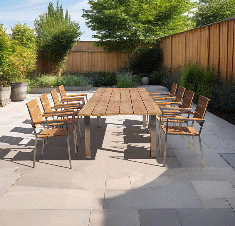 teak wood table and chairs