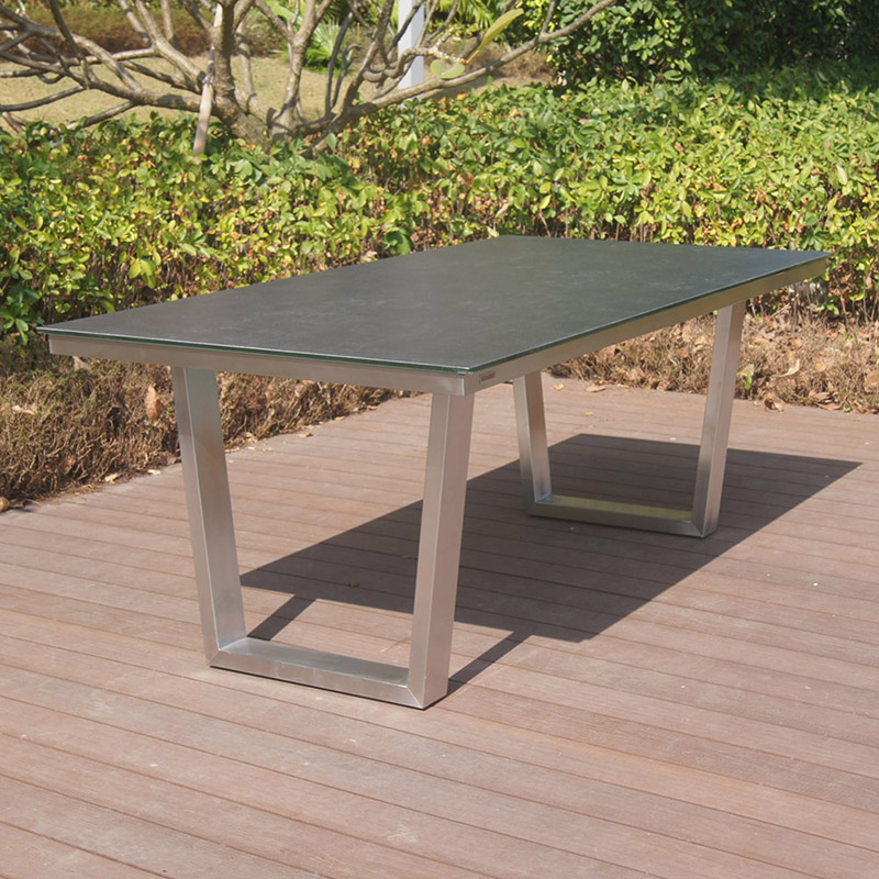 Stainless Steel Sling Garden Dining Table Set
