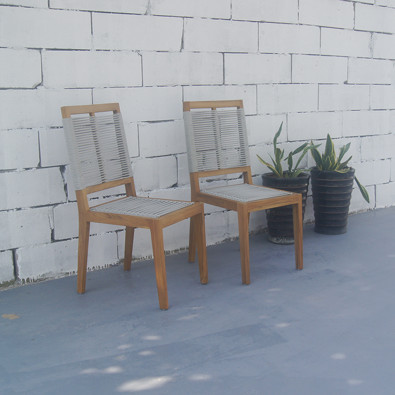 Teak Rope Woven Outdoor Garden Furniture