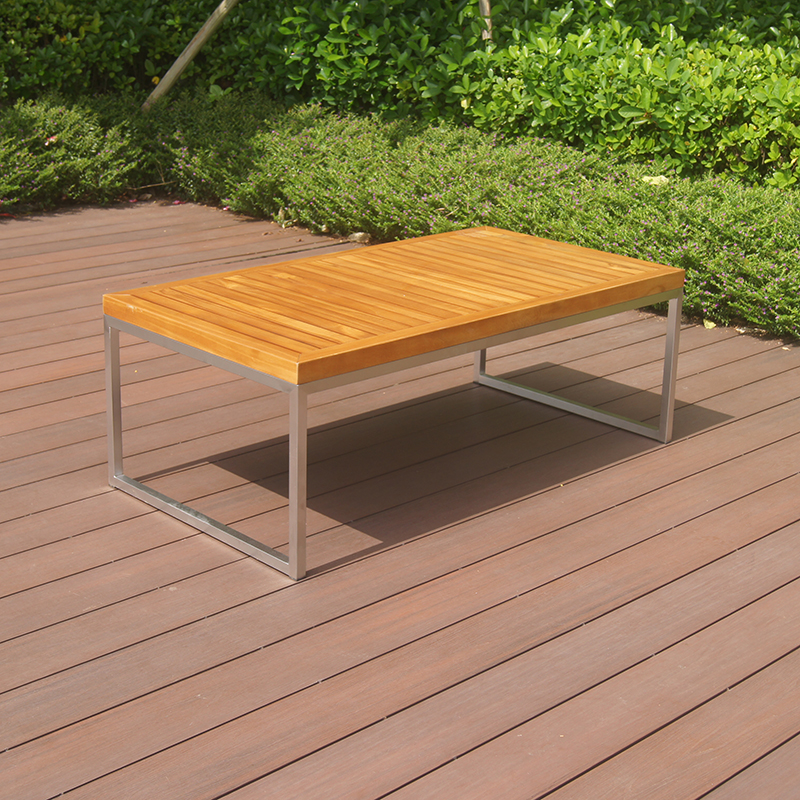 Stainless Steel Teak Outdoor Garden Couch Sofa Set