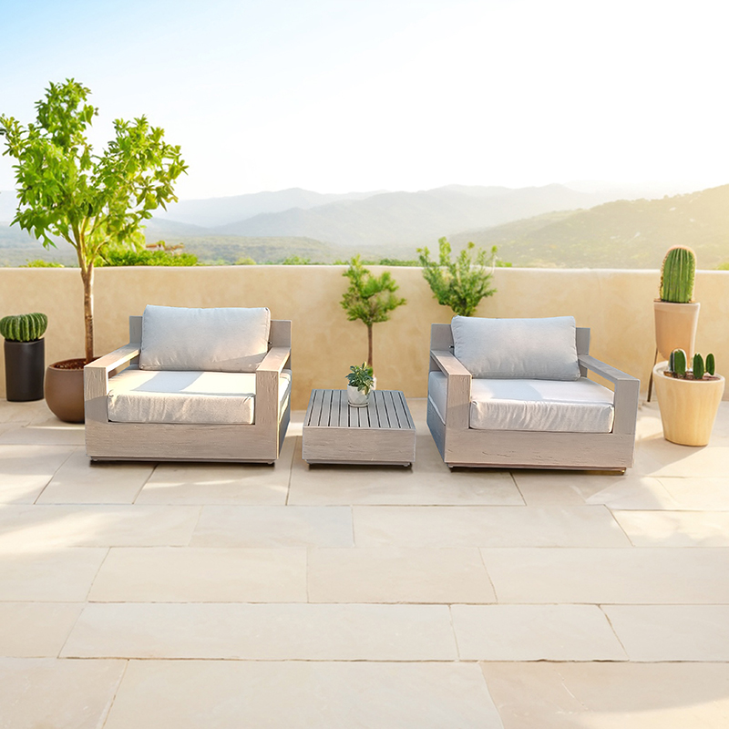 Teak Outdoor Patio Sectional Couch Furniture Set