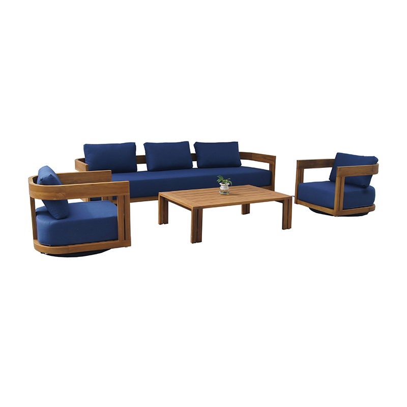 Modern Teak Outdoor Garden Couch Sofa Set