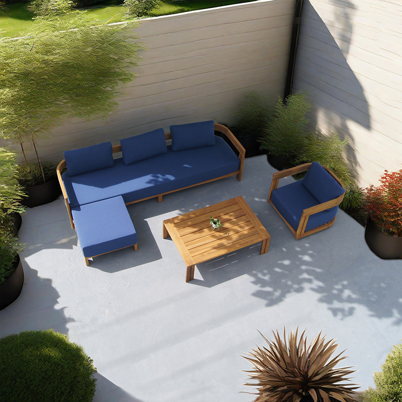 Modern Teak Outdoor Garden Couch Sofa Set