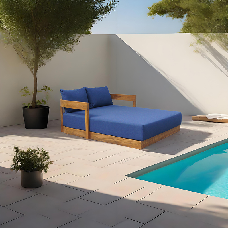 Modern Teak Outdoor Garden Couch Sofa Set