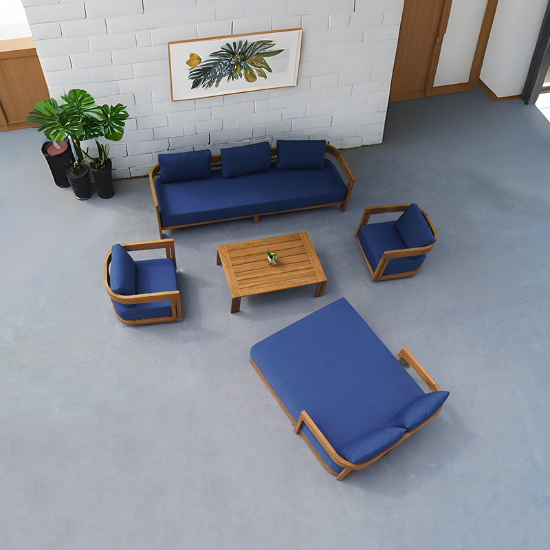 Modern Teak Outdoor Garden Couch Sofa Set