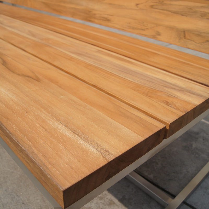 Modern Teak Outdoor Patio Couch And Love Seat Furniture